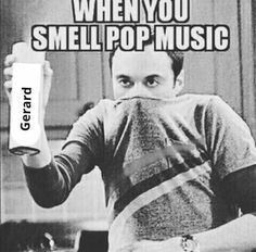 a poster with the words when you smell pop music