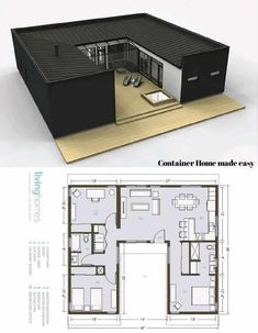 the floor plan for a modern home made easy