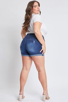 Mid Rise Jean Shorts, Midnight Sky, Mid Rise Shorts, Denim Material, Women Lifestyle, Natural Curves, Summer Adventures, Edgy Look, Mid Rise Jeans