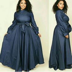 Beautiful Mock Neck Denim Maxi Dress. Long Sleeve, Waist Belt Tie, And Don't Forget About The Side Pockets!!! Small Only Fits Size 2/4 Denim Dress Plus Size, Womens Cape Coat, Womens Cape, Full Maxi Dress, Maxi Dress Long Sleeve, Denim Maxi Dress, Printed Casual Dresses, Maxi Dress Long, Belt Tie