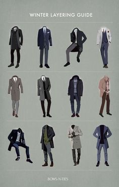 Menswear Winter Layering Tips Winter Layering Guide, Style Gentleman, Der Gentleman, Stylish Mens Fashion, Mens Winter, Ken Doll, Winter Layering, Men Style Tips, Mens Fashion Suits