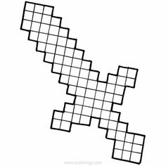 a cross made out of squares in black and white