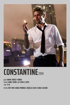 Minimalist Tv Show Posters, Constantine Poster, Constantine Film, Constantine Tv Show, Tv Show Posters, Legends Of Tommorow, Dc Comics Series, John Constantine