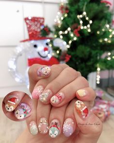 My Nail Century Cheras on Instagram: “好爱 Duffy & friends 🥰 @classicnailstudio” Nail Noel, Disney Christmas Nails, Nail Cute, Xmas Nail, Christmas Gel, Christmas Gel Nails