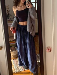 Cute Hippie Dresses, Baggy Yoga Pants Outfit, Sporty Boho Style, Wine Aunt Aesthetic Outfit, Free Spirit Aesthetic Outfit Winter, Witchy Going Out Outfit, Summer Outfits Women Aesthetic, Cozy Witch Aesthetic Outfits, Grunge Outfit 90s