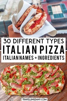 different types of italian pizzas and ingredients