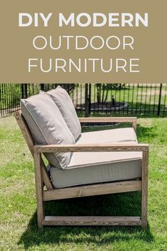 the diy modern outdoor furniture is easy to make and looks great in any yard