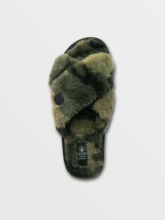 - Faux Fur Criss-cross Straps
 - Metal Logo Badge
 - Faux Fur Footbed
 - Rubber Sponge Outsole Fuzzy Wuzzy, Surfing Swimwear, Faux Fur Slippers, Fur Slippers, Logo Badge, Snow Jacket, Slipper Sandals, Metal Logo, Black 7