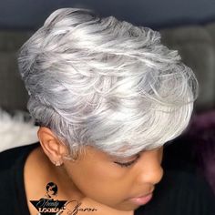 🖤Silver Fox Sunday🖤 #linkinbio WWW.TRENDYLOOKSHAIRSTUDIO.COM • • • • #SharonHairBoss #TrendyLooksHairStudio #shorthairstyles #FollowMe… | Instagram Haircuts For 2023, Gray Hair Pixie Cuts, Black Hair Short, Black Hair Short Cuts, Hair Short Cuts, Short Silver Hair, Gorgeous Gray Hair, Grey Hair Inspiration, Creative Hair Color