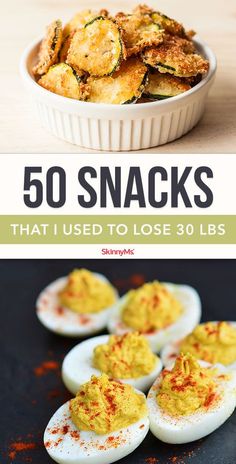 the cover of 50 snacks that i used to lose 30lbs, including deviled eggs