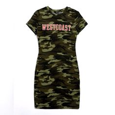 New Shein Ezwear Letter Graphic Camo Dress In Size Xl Casual Black Crew Neck Bodycon Dress, Casual Black Bodycon Dress With Crew Neck, Casual Camouflage Fall Dresses, Casual Camouflage Dresses For Spring, Casual Camouflage Dresses For Fall, Casual Camouflage Dresses, Casual Camouflage Dress For Spring, Casual Camouflage Dress For Fall, Casual Graphic Print Mini Bodycon Dress