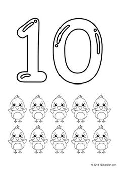 Coloring Numbers, Number Book, Alphabet For Toddlers, Kindergarten Coloring Pages, Free Preschool Printables, Teaching Numbers