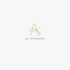 the ak interiors logo on a white background