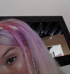 Pink Mermaid Hair, Pink Hair With Tinsel, Light Pink And Purple Hair, Black And Light Pink Hair, Pink Tinsel Hair, Fairy Hair Color, Pastel Pink And Purple Hair, Pink Hair Tinsel, Silver Hair Tinsel