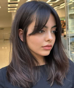 Straight Locks with Framing Bangs Hair Color For Short Hair Highlights, Short Hair Cuts For Women With Bang, Trending Haircuts For Women 2024, Trendy Haircuts For Short Hair, 2024 Skincare, 2024 Makeup, Straight Brunette Hair, Zicxa Photos, Timeless Hairstyles