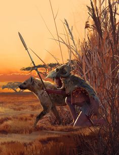 Neolithic Fantasy Art, الفن الرقمي, Van Ideas, Fantasy Creature, 다크 판타지, Fantasy Concept Art, Fantasy Warrior, Arte Animal