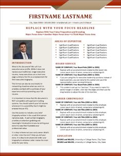 a professional resume template with an image on the front and back cover, in red