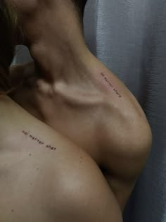 a woman's chest with the words, no matter what she wants to do