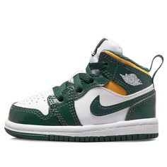 Air Jordan 1 Mid TD Infant/Toddler Shoes Baby Boy Clothes Nike, Baby Jordans, White Nike Shoes, Jordan Shoes Girls, Nike Air Jordan 1 Mid, Princess Shoes, Baby Sneakers, Mid Top