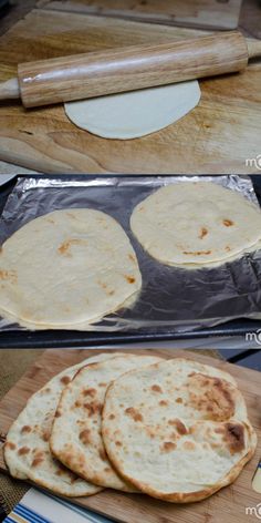 the process of making tortillas is shown here