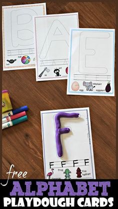 free printable alphabet playdough cards for kids