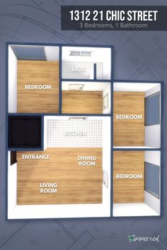 the floor plan for a two bedroom apartment