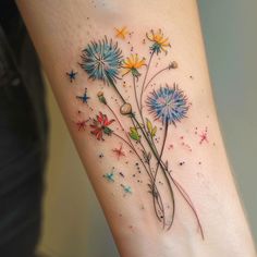 Dandelion Tattoo Vector Pack Define Normal Tattoo, Flower Vine Tattoos For Women On Arm, Color Dandelion Tattoo, Dandelion Tattoos For Women, Flowers And Birds Tattoo, Colored Tattoos For Women, Dandelion Vector, Flower Of Life Tattoo, Purple Tattoos