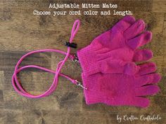 "Custom Mitten Mates / Glove Lanyards are the perfect way to keep your child's mittens and gloves safe and found. Insert the cord through the arms of your child's coat and attach their gloves or mittens to the clasps at either end. Length is adjustable with optional cord lock. Mitten Mates are custom hand-made, just for you, with lots of love. Lanyards are made with 36\" or 48\" paracord, 2 1.3\" swivel clasp, and an (optional) plastic cord lock. Choose your preferred paracord color under the \" Snow Play, Kindergarten Rocks, 550 Paracord, Kids Coats, Colour List, Mitten Gloves, Quilt Sewing, Paracord, Lanyard