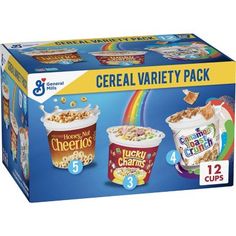 cereal variety pack includes three cups