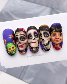 Coco Nails Disney, Coco Nail Art, Navidad Nails, Coco Nails, Nails 2014, Olive Oil Brands, Crazy Nail Art, Hippie Nails, Crazy Nails