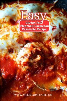 an easy recipe for meatball parmesan casserole