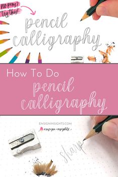 how to do pencil calligraphy on paper with the words, how to do pencil calligraphy