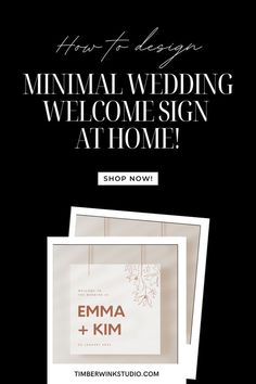 Effortlessly Design Modern Minimal Wedding Welcome Signs Design Minimal, Sign Templates, Wedding Welcome, Minimalist Wedding