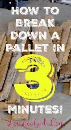 how to break down a pallet in 3 minutes