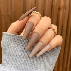 Mood Nails, Brown Nails Design, Minimalist Nails, Square Nails