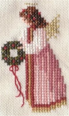 Christmas Crosstich Patterns Free, Angel Cross Stitch, Lavender And Lace, Free Angel, Crazy Mom