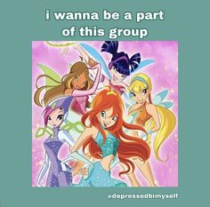 the little mermaids from disney's princess movie are featured in this funny poster