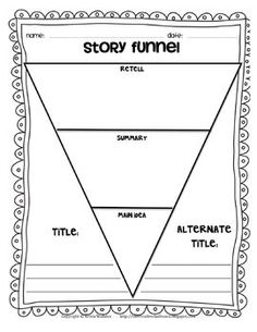 the story funnel diagram for kids to use in their own writing and crafting project