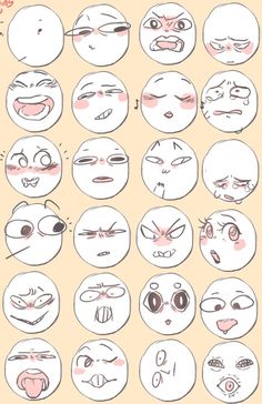 an image of different facial expressions on a sheet of paper with the words, how to draw