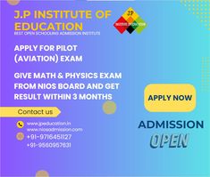 Those students who had completed their 10th & 12th Class but again want to improve in their studies with old subjects or new subjects so they students can give exam up to maximum 4 subjects. (After passing this exam the students will get a marksheet only no other migration or tc will be provided). Pilots Aviation, Subjects