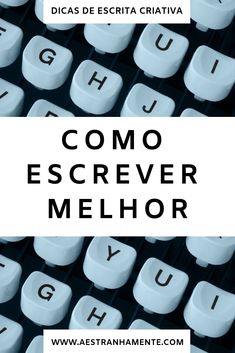 the words como escrever melhora are shown in black and white