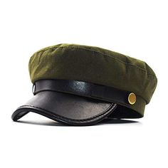 PRICES MAY VARY. 【FASHION MEN WOMEN HAT】several colors available, This adjustable baseball hat will add a touch of style to your daily look while keeping you warm and comfortable 【 ONE SIZE FITS MOST】This Chauffeur Hat fits for most people with one size(Approx. Measurement 22"-22.8"/56-58cm) and an adjustable strap, please measure carefully the circumference of head before purchasing. 【FASHION AND BREATHABLE MATERIAL】Made exclusively with the high quality cotton and sewing craftsmanship, also wi Chauffeur Hat, Military Cap, Hat Beret, Sailor Hat, Berets Cap, Military Hat, Hat For Men, Cotton Hat, Leather Hats