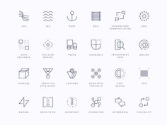 the different types of lines and shapes that can be used to create logos or webpages