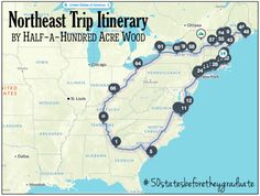 the north coast trip itinerary by half - a - hundred ace wood