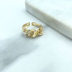 18k Gold Filled Textured Hammered Design Adjustable Ring.- Ring Size:Thickness: 4mm Adjustable Hammered Gold Ring, Luxury Gold Hammered Rings, Gold Hammered Nugget Rings, Gold Huggie Jewelry With Lobster Clasp, Gold Hoop Jewelry With Lobster Clasp, Anklet Bracelet, Chain Choker, Gold Set, Ring Ring