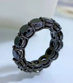 Size 7 black rhodium plated 7 Cttw moissanite eternity ring Black Rhodium, 925 Jewelry, Eternity Ring, Rhodium Plated, Jewelry Watches, Jewelry Rings, Fine Jewelry, Gift Card, Size 7