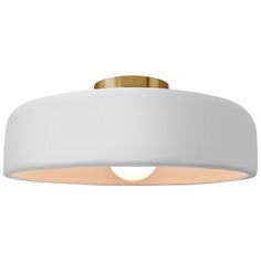 a white and gold ceiling light