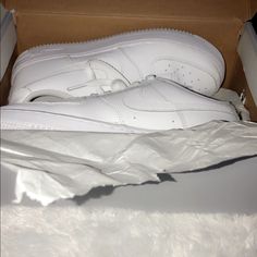 Brand New With Box Shoes Air Force, Nike Shoes Air, Nike Shoes Air Force, Shoes Air, Air Force Ones, Nike White, Grade School, White Nikes, Air Force