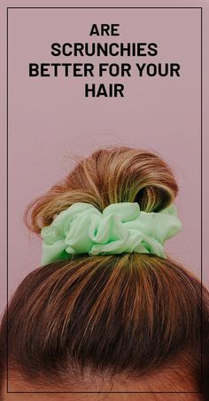 Hair Styles With Scrunchies, Plastic Hair Ties, Regrowth Hair, A Line Hair, Best Hair Ties, Stop Hair Breakage, Shampoo For Gray Hair, Hair Acessories, Covering Gray Hair