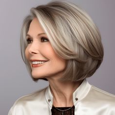 Bob Haircut For Fine Hair, Haircuts For Fine Hair, Grey Hair